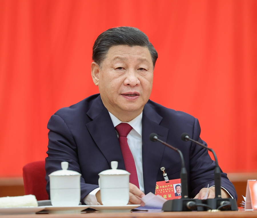 10月23日，中國共產(chǎn)黨第二十屆中央委員會第一次全體會議在北京人民大會堂舉行。習(xí)近平同志主持會議并在當(dāng)選中共中央委員會總書記后作重要講話。